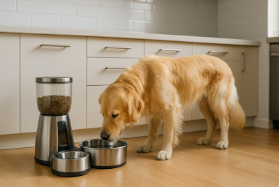 dog food and water dispenser