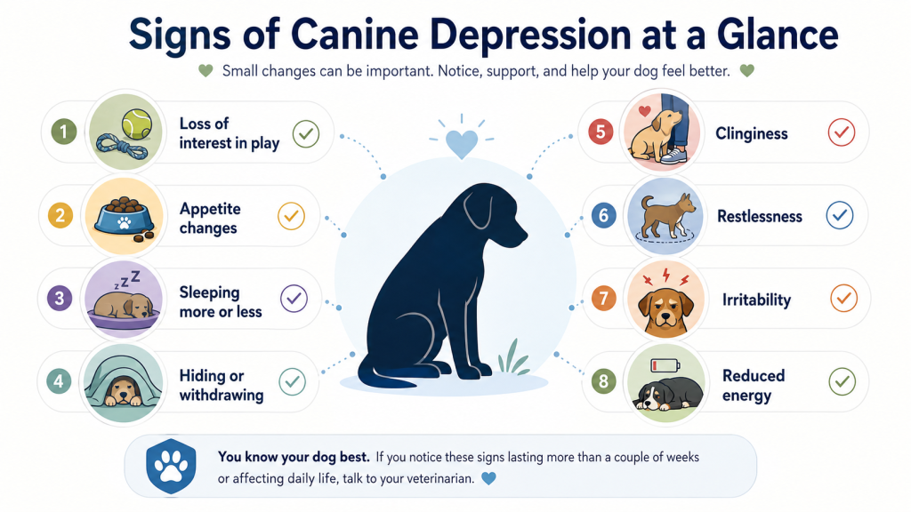 signs of canine depression